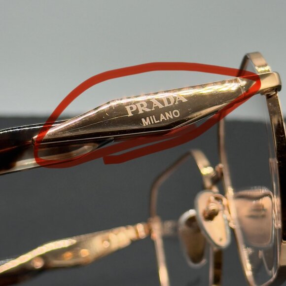 Prada Womens Eyeglasses Frames PR56Z 55 18 140 Rose Gold Tortoise READ - Picture 12 of 12
